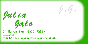 julia galo business card